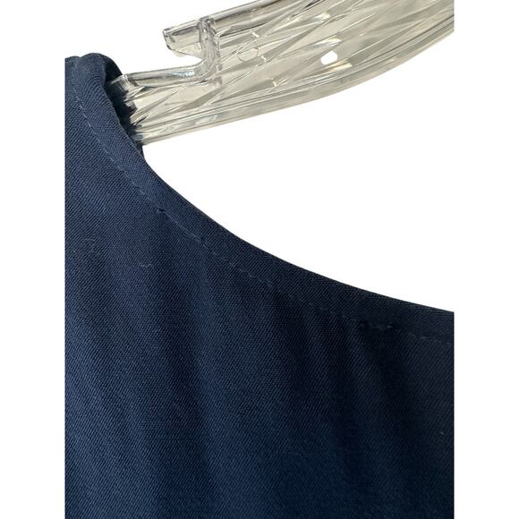 Universal Standard Navy Blue Work Office Faux Wrap Short Sleeve Dress Size 14-16 - Picture 6 of 12